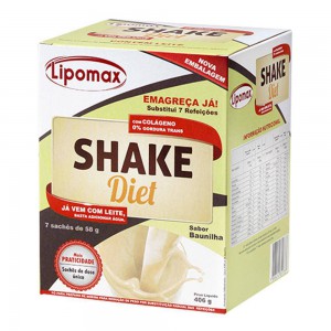Lipomax Shake Diet Sabor Baunilha C/ 7 Sachês De 58g Cada