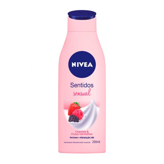 Loção Nivea Sentidos Sensual Chantilly & Frutas Vermelhas 200ml