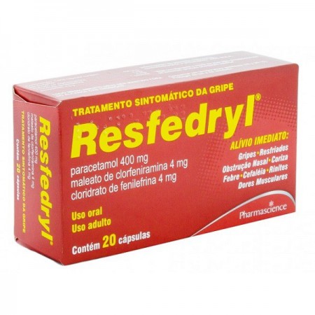 Resfedryl com 20 cápsulas